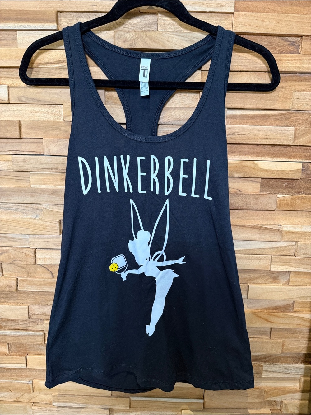 Pickleball Tank “Dinkerbell” Black Women's Racerback Tank